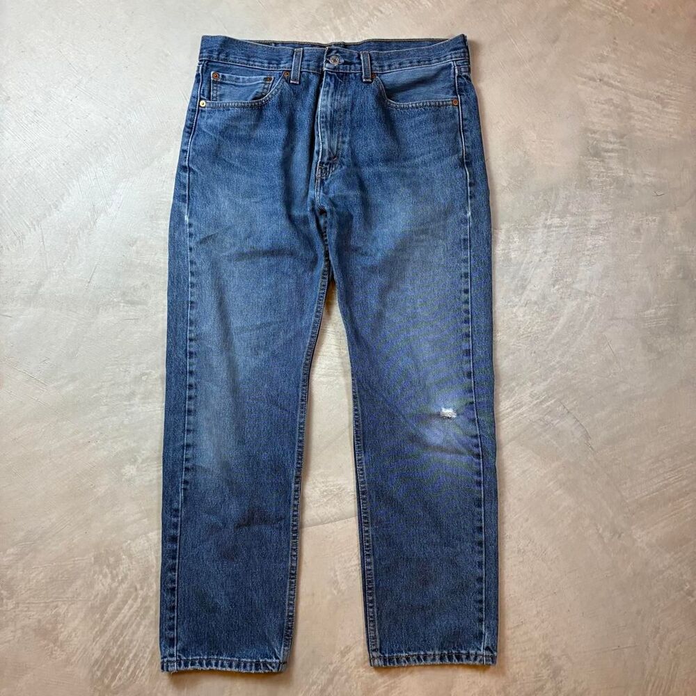 Levi-s Men's Blue and Navy Jeans